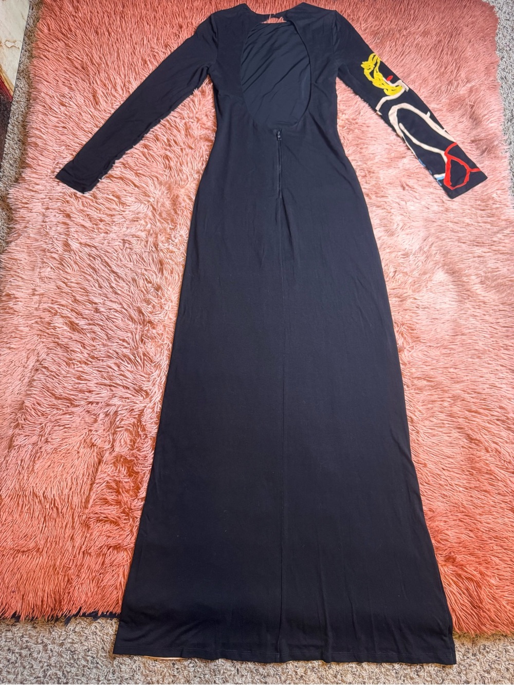 NWOT Alice + Olivia Tom Wesselmann Delora Open Back Maxi Dress. Size 6 - Picture 11 of 13